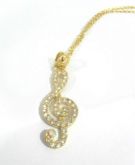 Colar Clave de Sol  dourado