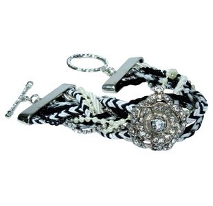 Pulseira Preta e pérola