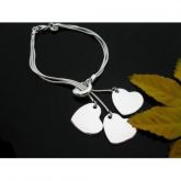 Pulseira 3 Corações Chapados